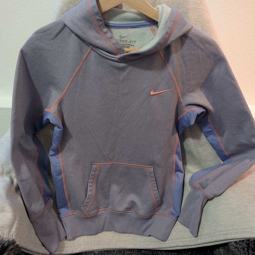 Nike Purple and Blue Hoodie